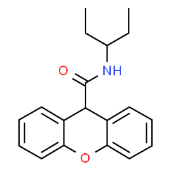 ChemSpider 2D Image | N-(3-Pentanyl)-9H-xanthene-9-carboxamide | C19H21NO2