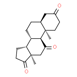 ChemSpider 2D Image | (5alpha,10alpha,13alpha,14beta)-Androstane-3,11,17-trione | C19H26O3