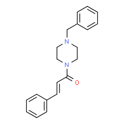 ChemSpider 2D Image | (2E)-1-(4-Benzyl-1-piperazinyl)-3-phenyl-2-propen-1-one | C20H22N2O