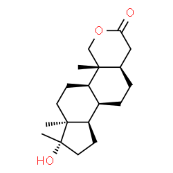 ChemSpider 2D Image | (4aR,4bR,6aS,7S,9aR,9bR,11aR)-7-Hydroxy-4a,6a,7-trimethyltetradecahydroindeno[4,5-h]isochromen-2(1H)-one | C19H30O3
