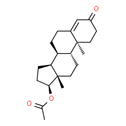 ChemSpider 2D Image | (8alpha,9beta,10alpha,17beta)-3-Oxoandrost-4-en-17-yl acetate | C21H30O3