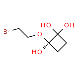 ChemSpider 2D Image | (2R)-2-(2-Bromoethoxy)-1,1,2-cyclobutanetriol | C6H11BrO4
