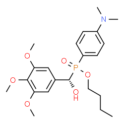 ChemSpider 2D Image | Butyl [4-(dimethylamino)phenyl][(S)-hydroxy(3,4,5-trimethoxyphenyl)methyl]phosphinate | C22H32NO6P