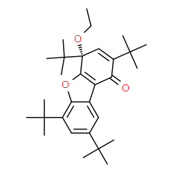 ChemSpider 2D Image | (4S)-4-Ethoxy-2,4,6,8-tetrakis(2-methyl-2-propanyl)dibenzo[b,d]furan-1(4H)-one | C30H44O3