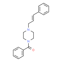 ChemSpider 2D Image | 1-benzoyl-4-[(2E)-3-phenylprop-2-en-1-yl]piperazine | C20H22N2O
