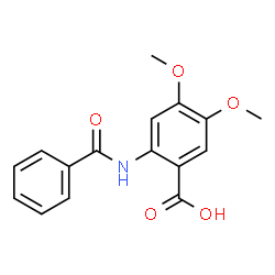 ChemSpider 2D Image | 2-(Benzoylamino)-4,5-dimethoxybenzoic acid | C16H15NO5
