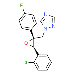 ChemSpider 2D Image | 1-{[(2R,3R)-3-(2-Chlorophenyl)-2-(4-fluorophenyl)-2-oxiranyl]methyl}-1H-1,2,4-triazole | C17H13ClFN3O