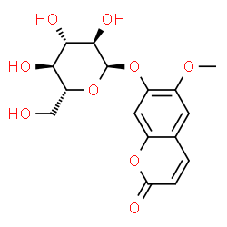 ChemSpider 2D Image | 6-Methoxy-2-oxo-2H-chromen-7-yl alpha-D-glucopyranoside | C16H18O9