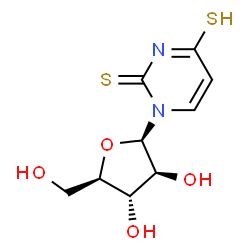 ChemSpider 2D Image | 1-(beta-D-Arabinofuranosyl)-2,4(1H,3H)-pyrimidinedithione | C9H12N2O4S2