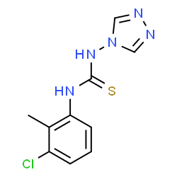 ChemSpider 2D Image | 1-(3-Chloro-2-methylphenyl)-3-(4H-1,2,4-triazol-4-yl)thiourea | C10H10ClN5S