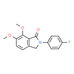 ChemSpider 2D Image | 2-(4-Fluorophenyl)-6,7-dimethoxy-1-isoindolinone | C16H14FNO3