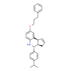 ChemSpider 2D Image | (3aR,4R,9bS)-4-(4-Isopropylphenyl)-8-(3-phenylpropoxy)-3a,4,5,9b-tetrahydro-3H-cyclopenta[c]quinoline | C30H33NO