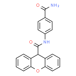 ChemSpider 2D Image | N-(4-Carbamoylphenyl)-9H-xanthene-9-carboxamide | C21H16N2O3