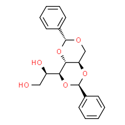 ChemSpider 2D Image | (1R)-1-[(2R,4S,4aR,6R,8aR)-2,6-Diphenyltetrahydro[1,3]dioxino[5,4-d][1,3]dioxin-4-yl]-1,2-ethanediol (non-preferred name) | C20H22O6