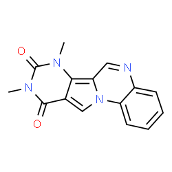 ChemSpider 2D Image | 7H-5,7,9,11a-Tetraazabenzo[a]fluorene-8,10-dione, 7,9-dimethyl- | C15H12N4O2