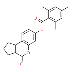 ChemSpider 2D Image | 4-Oxo-1,2,3,4-tetrahydrocyclopenta[c]chromen-7-yl 2,4,6-trimethylbenzoate | C22H20O4
