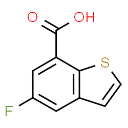 ChemSpider 2D Image | 5-Fluoro-1-benzothiophene-7-carboxylic acid | C9H5FO2S