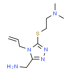 ChemSpider 2D Image | 2-{[4-Allyl-5-(aminomethyl)-4H-1,2,4-triazol-3-yl]sulfanyl}-N,N-dimethylethanamine | C10H19N5S
