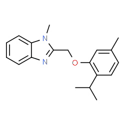 ChemSpider 2D Image | 2-[(2-Isopropyl-5-methylphenoxy)methyl]-1-methyl-1H-benzimidazole | C19H22N2O