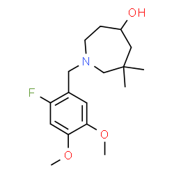 ChemSpider 2D Image | 1-(2-Fluoro-4,5-dimethoxybenzyl)-6,6-dimethyl-4-azepanol | C17H26FNO3