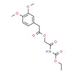 ChemSpider 2D Image | 2-[(Ethoxycarbonyl)amino]-2-oxoethyl (3,4-dimethoxyphenyl)acetate | C15H19NO7