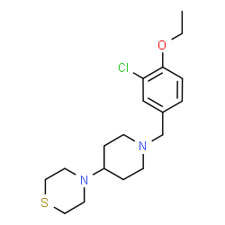ChemSpider 2D Image | 4-[1-(3-Chloro-4-ethoxybenzyl)-4-piperidinyl]thiomorpholine | C18H27ClN2OS