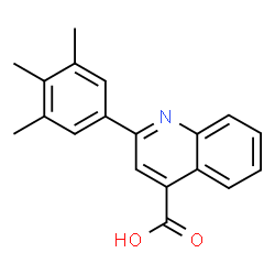 ChemSpider 2D Image | 2-(3,4,5-Trimethylphenyl)-4-quinolinecarboxylic acid | C19H17NO2