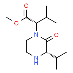 ChemSpider 2D Image | Methyl (2S)-2-[(3S)-3-isopropyl-2-oxo-1-piperazinyl]-3-methylbutanoate | C13H24N2O3