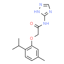 ChemSpider 2D Image | 2-(2-Isopropyl-5-methylphenoxy)-N-(1H-1,2,4-triazol-5-yl)acetamide | C14H18N4O2