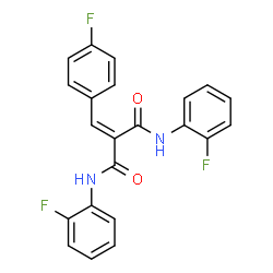 ChemSpider 2D Image | 2-(4-Fluorobenzylidene)-N,N'-bis(2-fluorophenyl)malonamide | C22H15F3N2O2