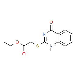 ChemSpider 2D Image | Ethyl [(4-oxo-1,4-dihydro-2-quinazolinyl)sulfanyl]acetate | C12H12N2O3S