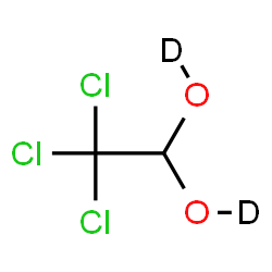 ChemSpider 2D Image | 2,2,2-Trichloro-1,1-ethane(~2~H_2_)diol | C2HD2Cl3O2