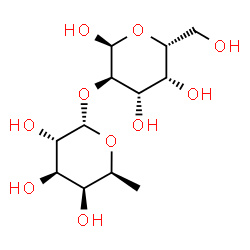 ChemSpider 2D Image | 2-O-(6-Deoxy-alpha-L-galactopyranosyl)-alpha-D-galactopyranose | C12H22O10