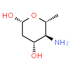 ChemSpider 2D Image | 4-Amino-2,4,6-trideoxy-beta-D-arabino-hexopyranose | C6H13NO3