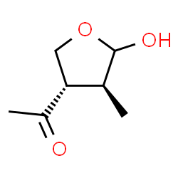ChemSpider 2D Image | 1-[(3S,4S)-5-Hydroxy-4-methyltetrahydro-3-furanyl]ethanone | C7H12O3