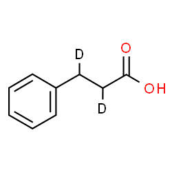 ChemSpider 2D Image | 3-Phenyl(2,3-~2~H_2_)propanoic acid | C9H8D2O2