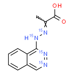 ChemSpider 2D Image | (2E)-2-{2-[(~15~N_2_)-1-Phthalazinyl](~15~N_2_)hydrazono}propanoic acid | C11H1015N4O2