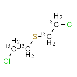 ChemSpider 2D Image | 1-Chloro-2-{[2-chloro(~13~C_2_)ethyl]sulfanyl}(~13~C_2_)ethane | 13C4H8Cl2S
