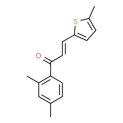 ChemSpider 2D Image | (2E)-1-(2,4-Dimethylphenyl)-3-(5-methyl-2-thienyl)-2-propen-1-one | C16H16OS