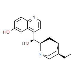 ChemSpider 2D Image | (4beta,9S)-10,11-Dihydrocinchonan-6',9-diol | C19H24N2O2
