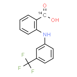 ChemSpider 2D Image | 2-{[3-(Trifluoromethyl)phenyl]amino}(carboxy-~14~C)benzoic acid | C1314CH10F3NO2