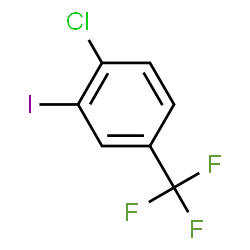 ChemSpider 2D Image | 4-Chloro-3-iodobenzotrifluoride | C7H3ClF3I