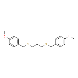 ChemSpider 2D Image | 1,1'-[1,3-Propanediylbis(sulfanediylmethylene)]bis(4-methoxybenzene) | C19H24O2S2