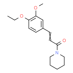 ChemSpider 2D Image | 3-(4-Ethoxy-3-methoxyphenyl)-1-(1-piperidinyl)-2-propen-1-one | C17H23NO3