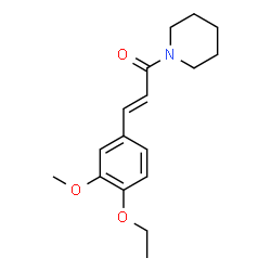 ChemSpider 2D Image | (2E)-3-(4-Ethoxy-3-methoxyphenyl)-1-(1-piperidinyl)-2-propen-1-one | C17H23NO3