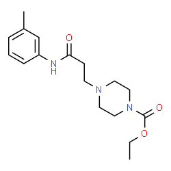 ChemSpider 2D Image | Ethyl 4-{3-[(3-methylphenyl)amino]-3-oxopropyl}-1-piperazinecarboxylate | C17H25N3O3