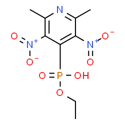 ChemSpider 2D Image | Ethyl hydrogen (2,6-dimethyl-3,5-dinitro-4-pyridinyl)phosphonate | C9H12N3O7P