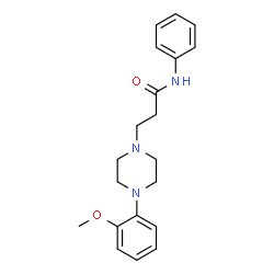 ChemSpider 2D Image | 3-[4-(2-Methoxyphenyl)-1-piperazinyl]-N-phenylpropanamide | C20H25N3O2