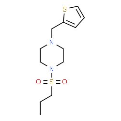 ChemSpider 2D Image | 1-(Propylsulfonyl)-4-(2-thienylmethyl)piperazine | C12H20N2O2S2
