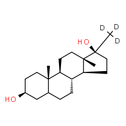 ChemSpider 2D Image | (3beta,17beta)-17-(~2~H_3_)Methylandrostane-3,17-diol | C20H31D3O2